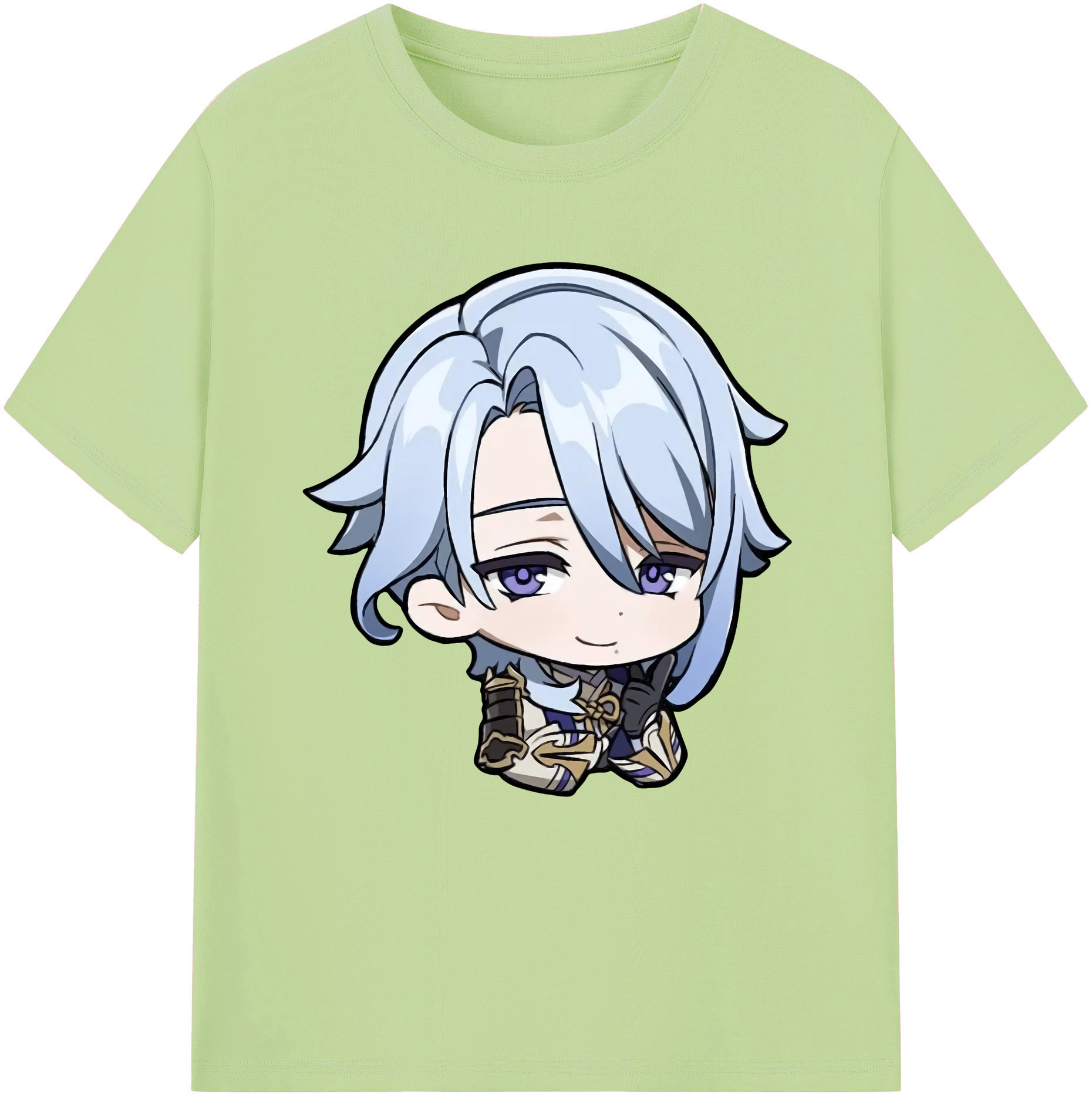 げんし神 神里綾人 かみさとあやと genshin Kamisato Ayato 綿100％半袖Tシャツ（フロントプリント）